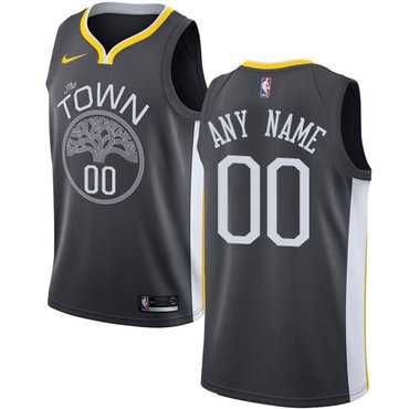 Women%27s Customized Golden State Warriors Swingman Black Statement Edition Nike NBA Alternate Jersey